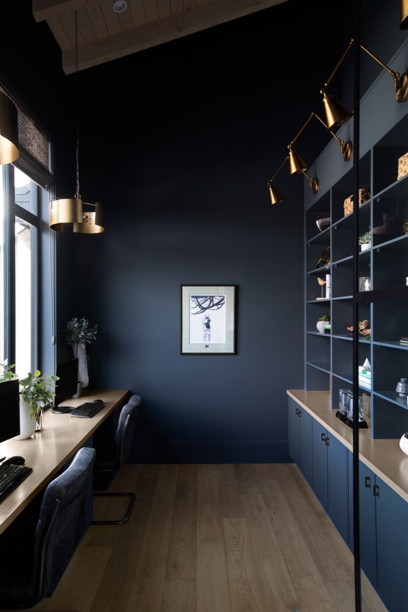 Navy joinery in a study
