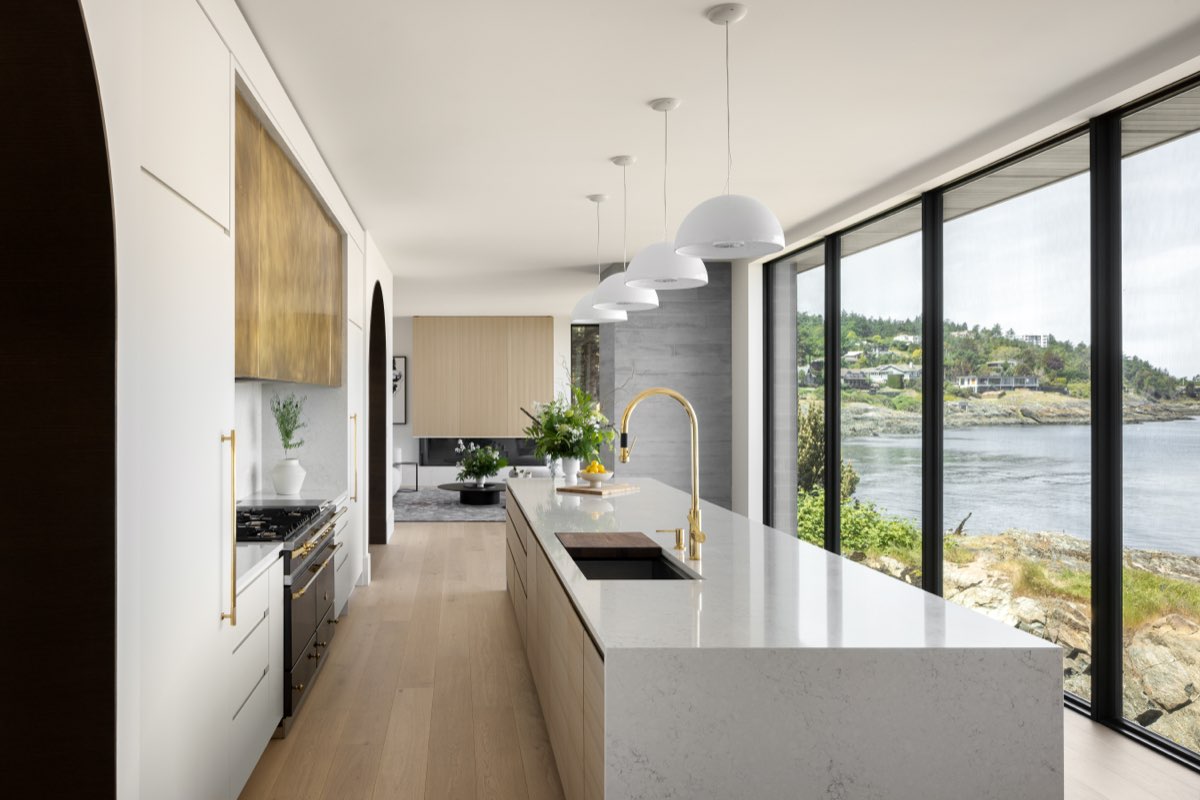 Oceanfront galley kitchen