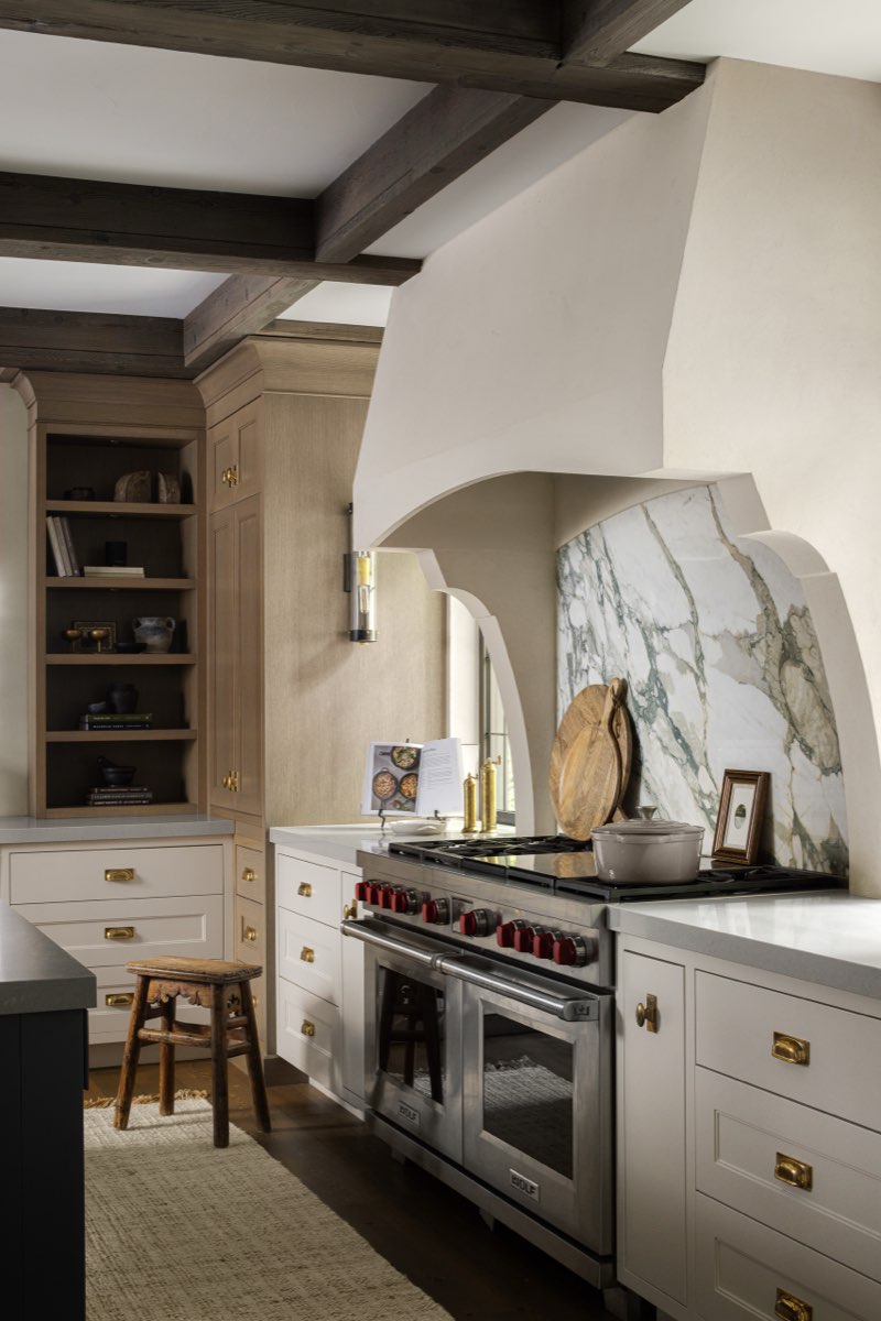 Marble range hood