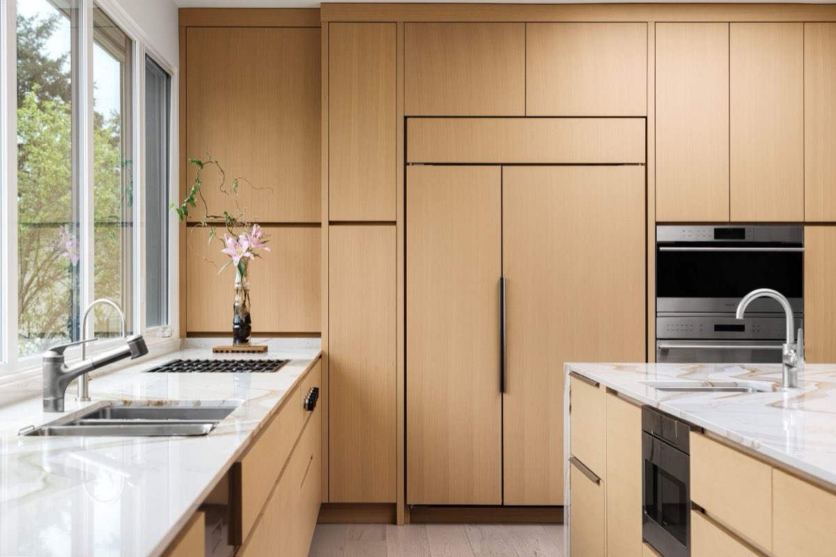 Walnut panel kitchen