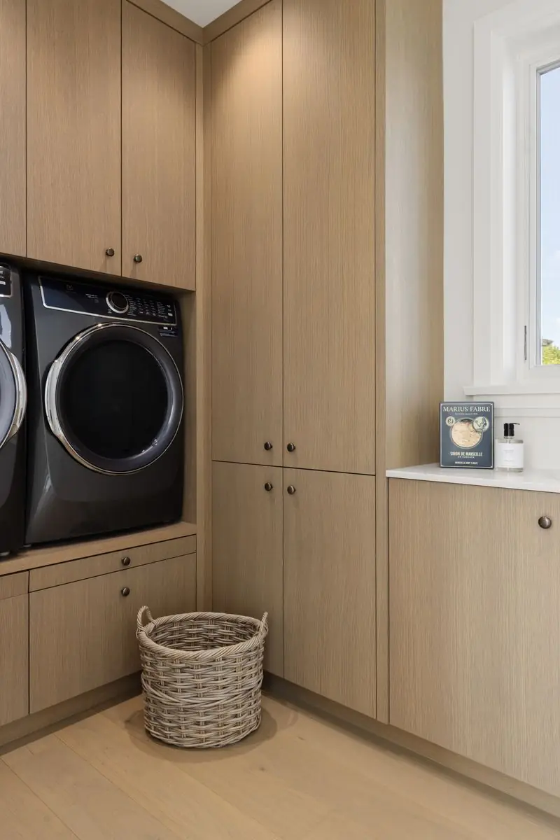 Laundry room in pale oak