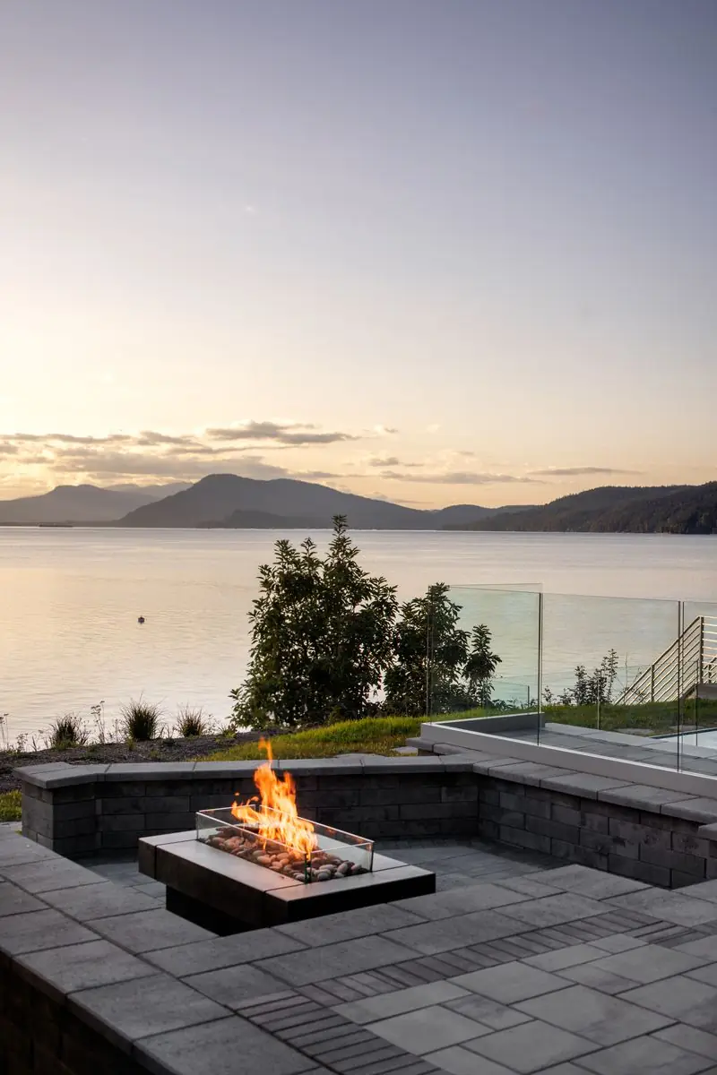 Fire table at dusk