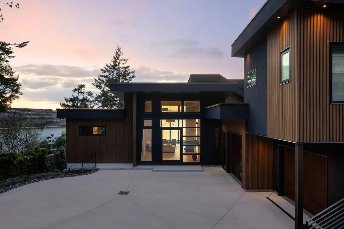 Front of the house at dusk