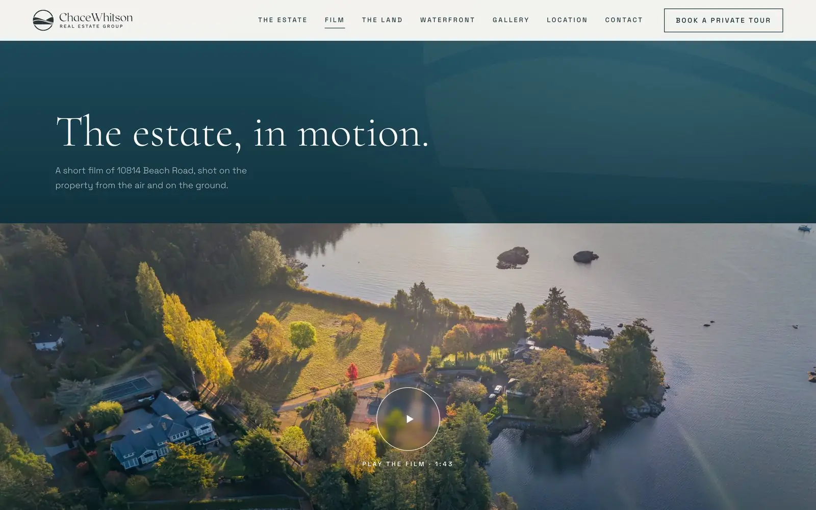 The estate film on its own section of the site