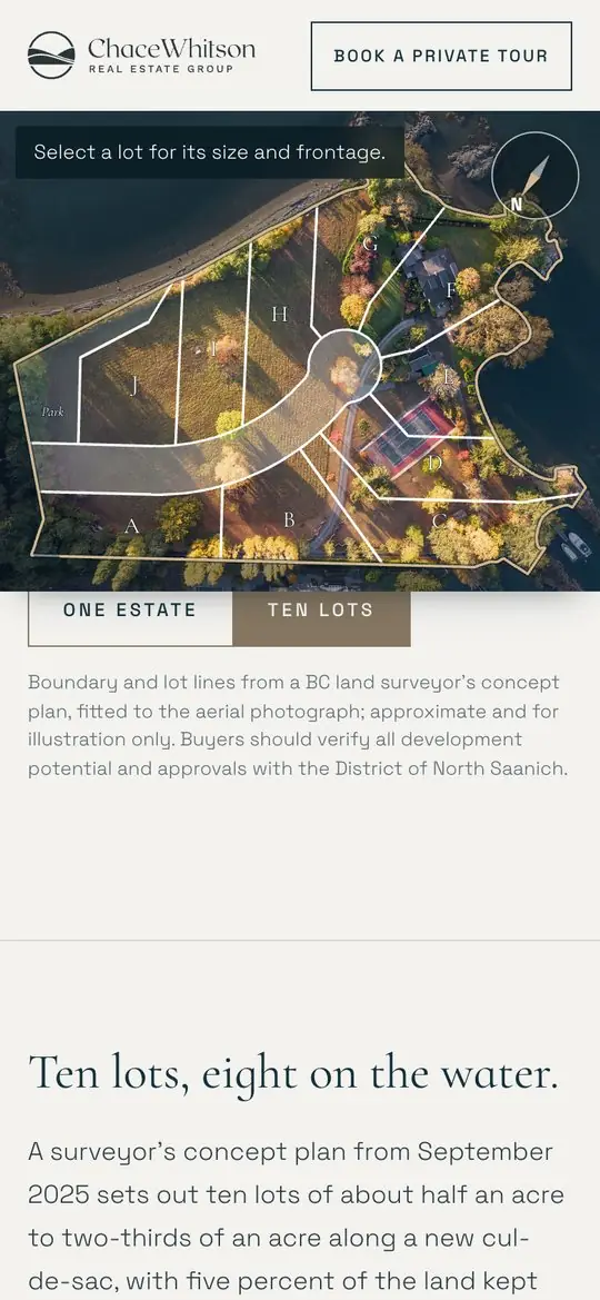 The lot plan on a phone