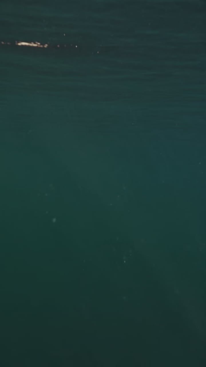 Deep blue water from above